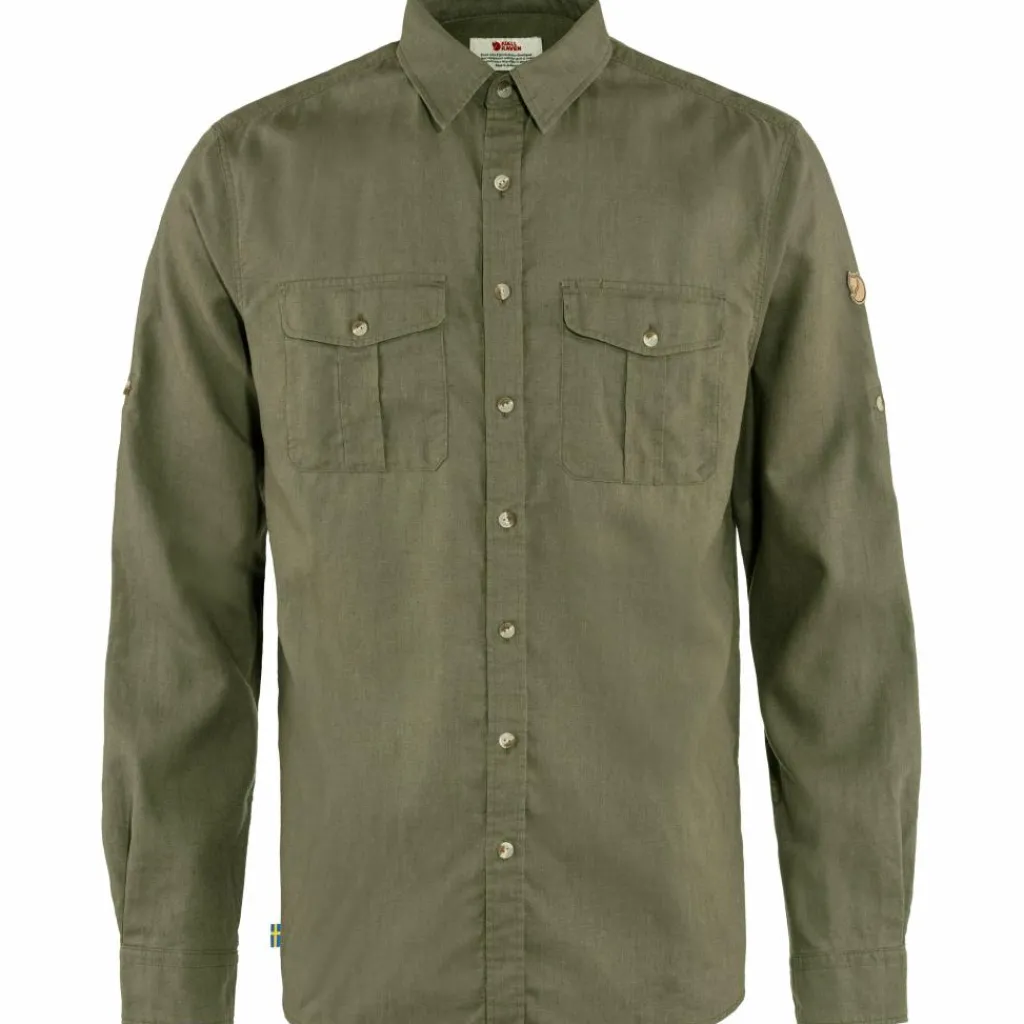 Fjällräven Övik Travel overhemd heren green< Outdoor Shirt