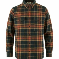 Outdoor Shirt-Fjällräven Övik Twill overhemd heren autumn leaf dark navy