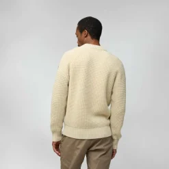 Outdoor Trui-Fjällräven Övik Waffle Knit trui heren light beige