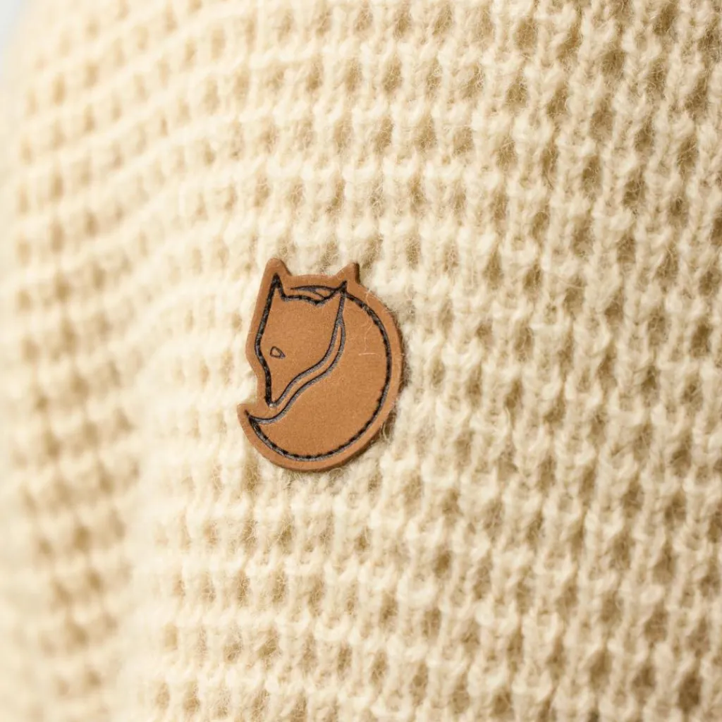 Outdoor Trui-Fjällräven Övik Waffle Knit trui heren light beige
