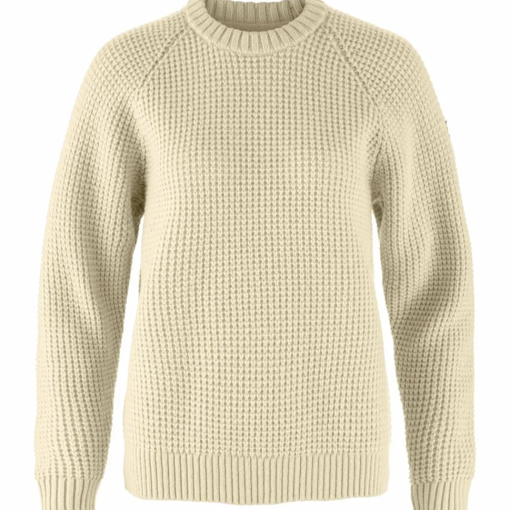 Fjällräven Övik Waffle Knit sweater dames light beige< Outdoor Trui