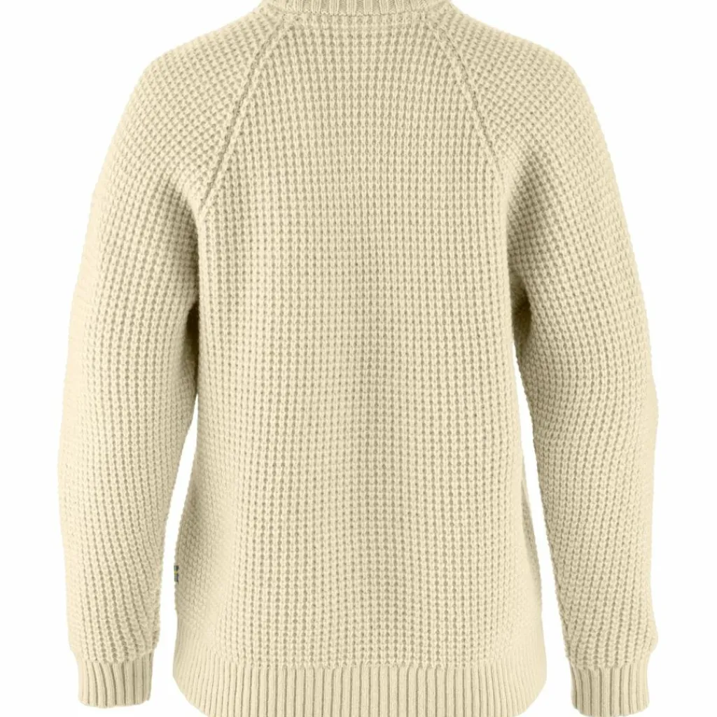 Fjällräven Övik Waffle Knit sweater dames light beige< Outdoor Trui