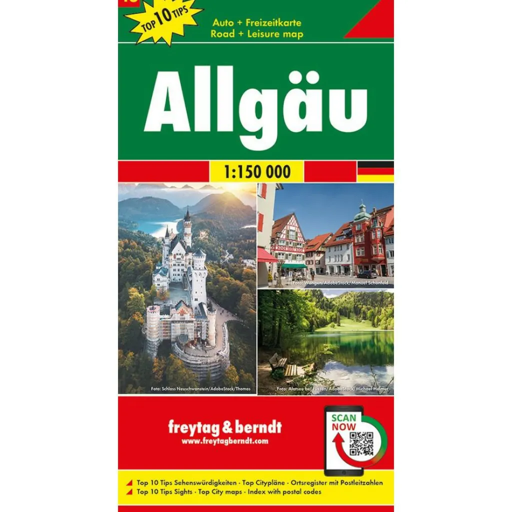 Freytag & Berndt Allgäu vrijetijds- en wegenkaart< Reisboeken & Kaarten