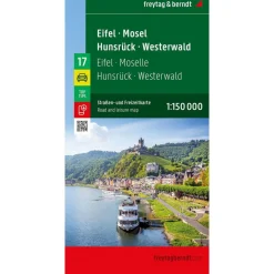 Reisboeken & Kaarten-Freytag & Berndt  Eifel Moezel Hunsrück Westerwald vrijetijds- en  wegenkaart