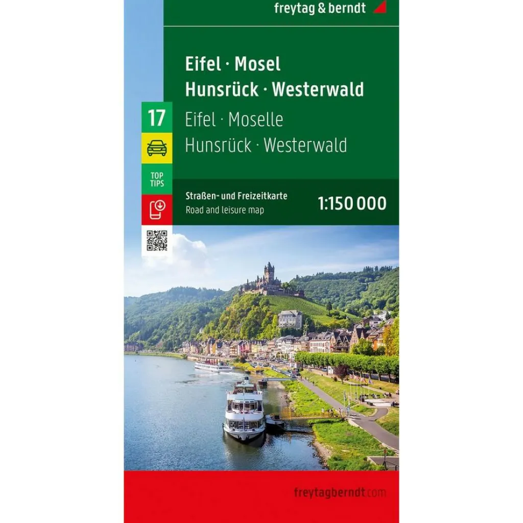 Reisboeken & Kaarten-Freytag & Berndt Eifel Moezel Hunsrück Westerwald vrijetijds- en wegenkaart