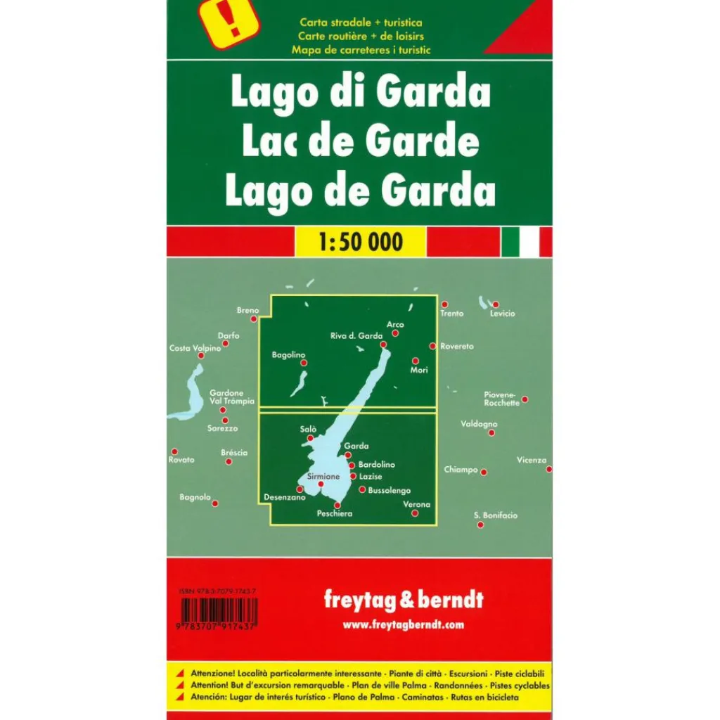 Freytag & Berndt Gardameer vrijetijds- en wegenkaart< Reisboeken & Kaarten