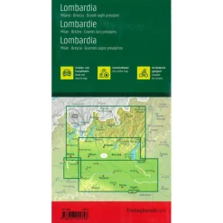 Reisboeken & Kaarten-Freytag & Berndt  Lombardije Milaan Brescia Italiaanse Meren  vrijetijds- en wegenkaart