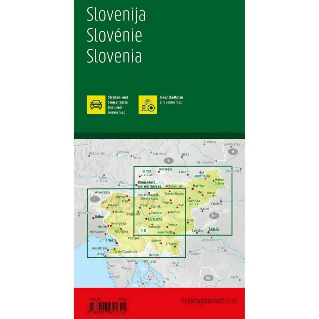 Reisboeken & Kaarten-Freytag & Berndt  Slovenië vrijetijds- en wegenkaart