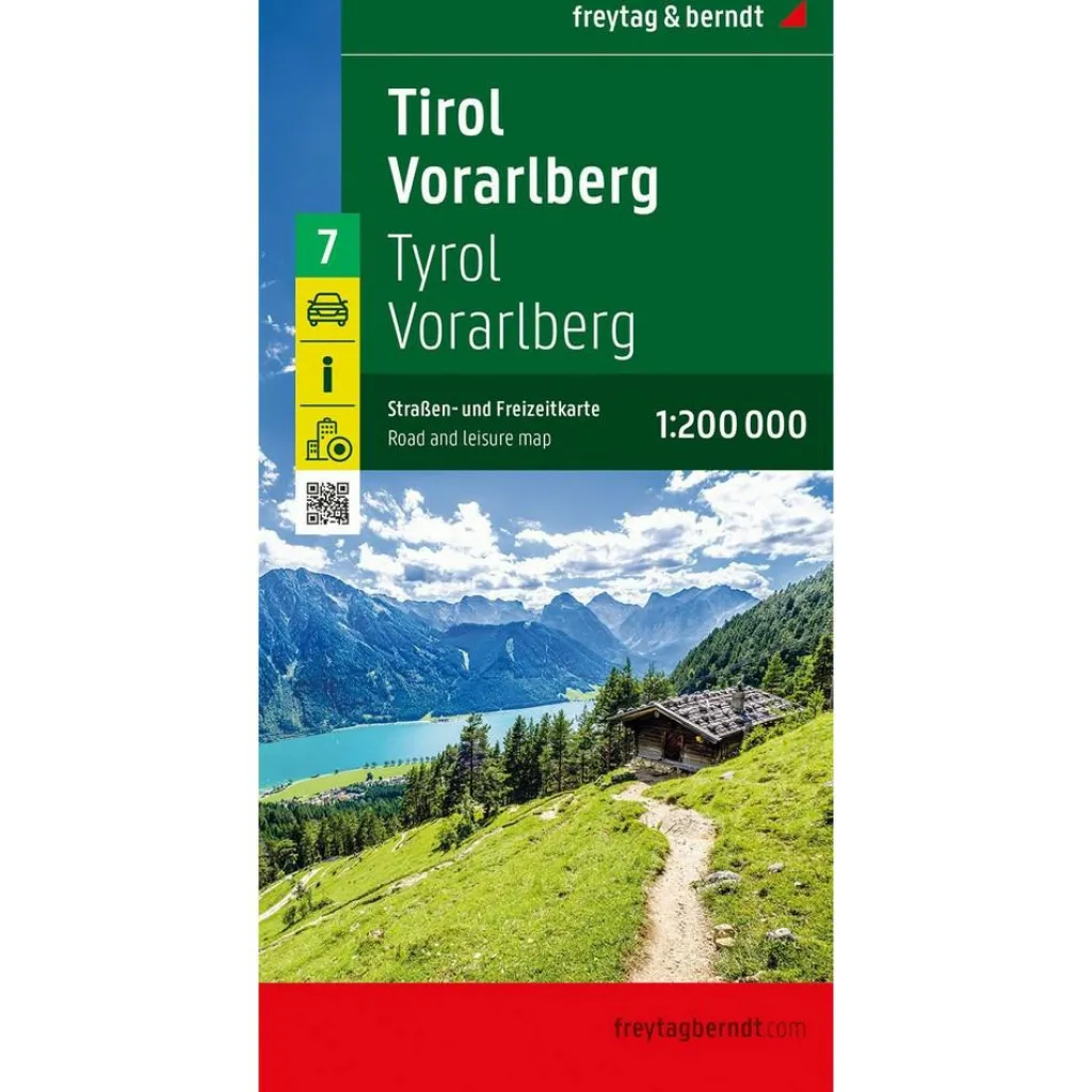 Reisboeken & Kaarten-Freytag & Berndt  Tirol Vorarlberg vrijetijds- en wegenkaart