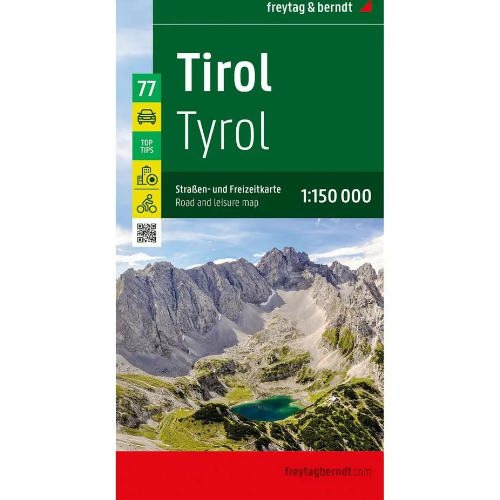 Freytag & Berndt Tirol vrijetijds- en wegenkaart< Reisboeken & Kaarten