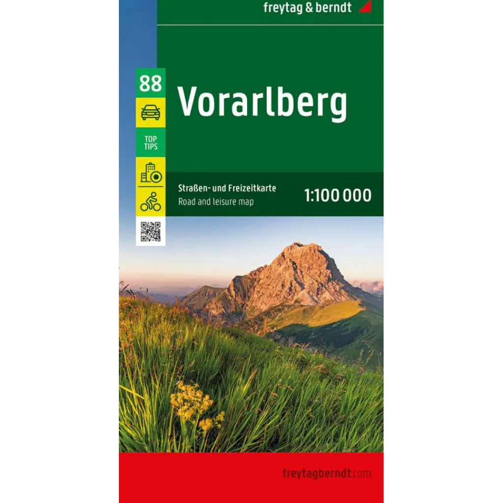 Reisboeken & Kaarten-Freytag & Berndt  Voralberg wegenkaart