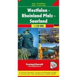Freytag & Berndt  Westfalen Rheinland Pfalz Saarland vrijetijds- en  wegenkaart< Reisboeken & Kaarten