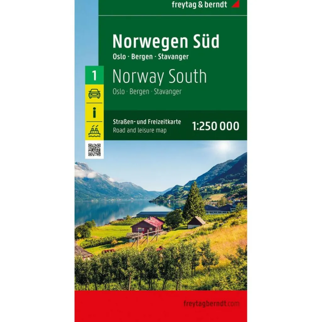 Freytag & Berndt Zuid-Noorwegen Oslo Bergen Stavanger vrijetijds- en wegenkaart< Reisboeken & Kaarten