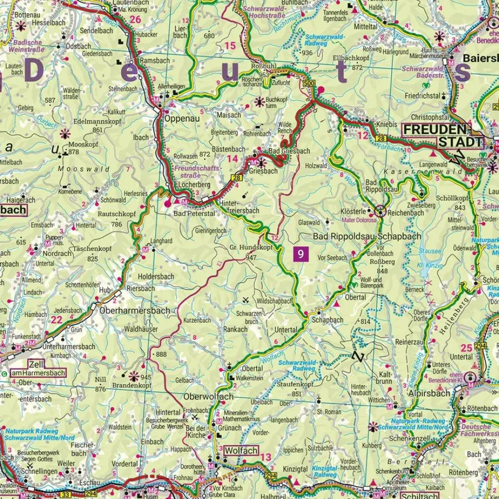 Freytag & Berndt Zwarte Woud vrijetijds- en wegenkaart< Reisboeken & Kaarten