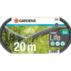 Tuinslangen & Accessoires-Gardena Textielslang Liano Life tuinslang set 20 meter grijs
