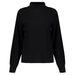 Geisha 42550-21 Solid Jacquard sweater dames black< Truien & Vesten