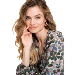 Geisha blouse dames lila green< Shirts, Polo's & Blouses