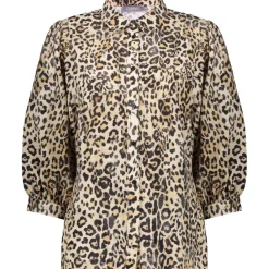 Shirts, Polo's & Blouses-Geisha blouse dames sand black