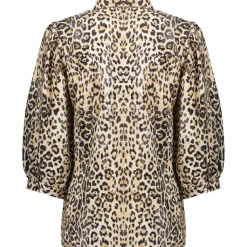 Shirts, Polo's & Blouses-Geisha blouse dames sand black