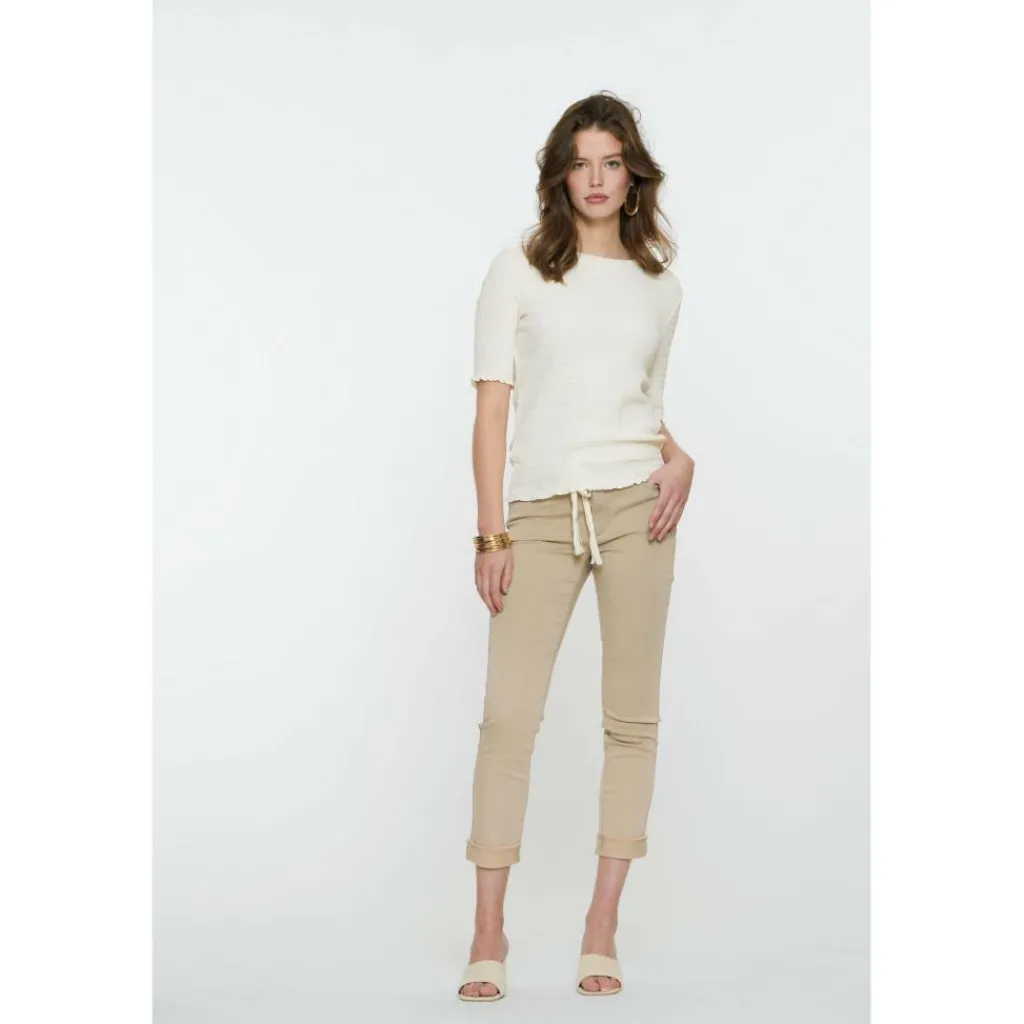 Geisha jeans dames sand< Broeken
