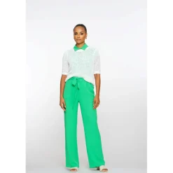 Broeken-Geisha pantalon dames green