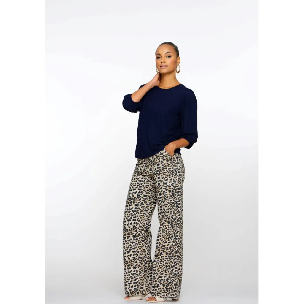 Broeken-Geisha pantalon dames sand black