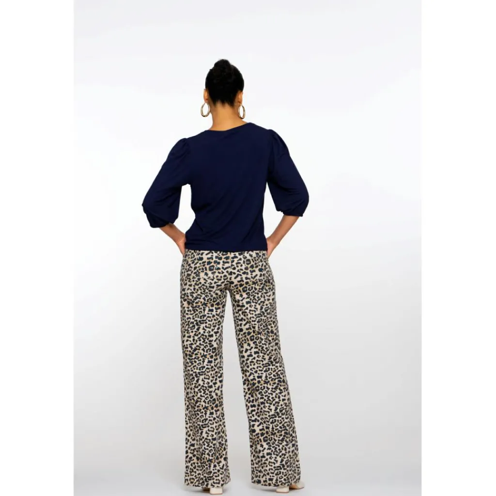 Broeken-Geisha pantalon dames sand black