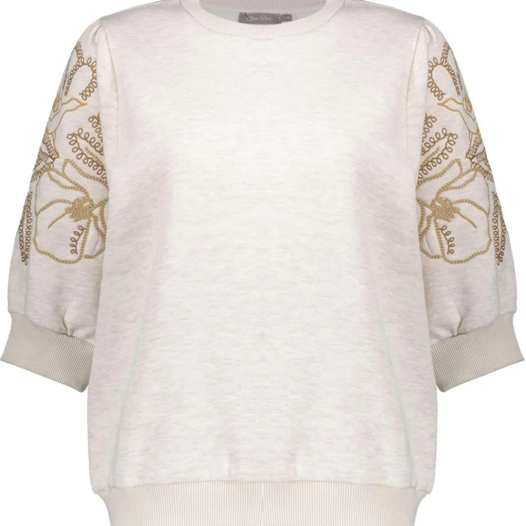 Geisha sweater dames beige melange< Truien & Vesten