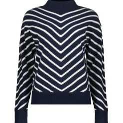 Truien & Vesten-Geisha sweater dames navy off white