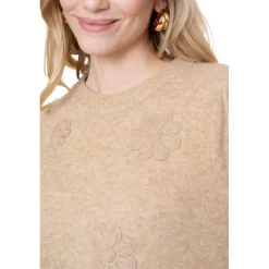 Truien & Vesten-Geisha sweater dames sand