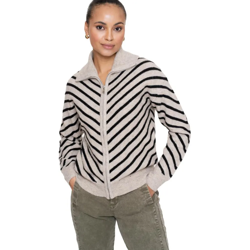 Truien & Vesten-Geisha vest dames black sand