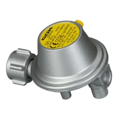 Gasdrukregelaars-GOK Veiligheidsregelaar haaks 30 mbar met 1/4 linkse  aansluiting