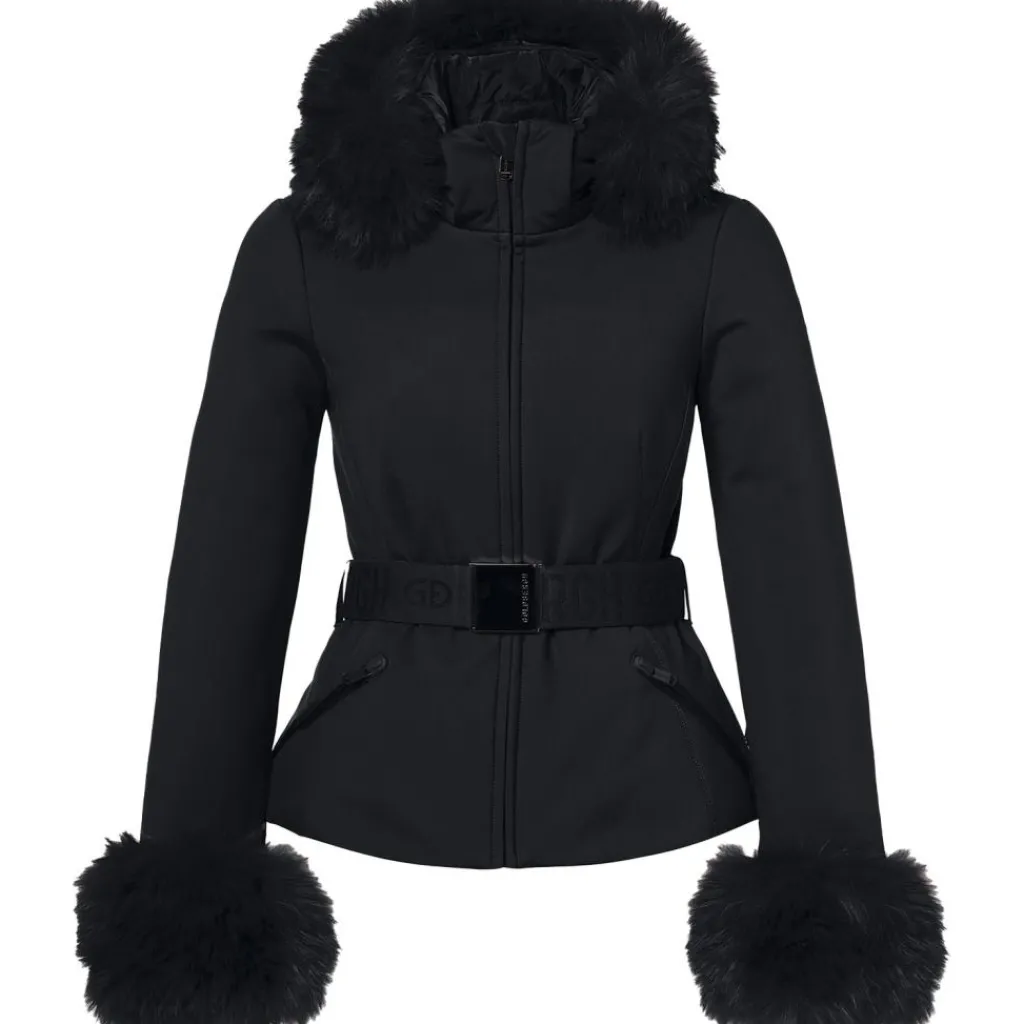 Goldbergh GISELLE FAUX softshell winterjas dames black< Ski Jassen|Wintersport