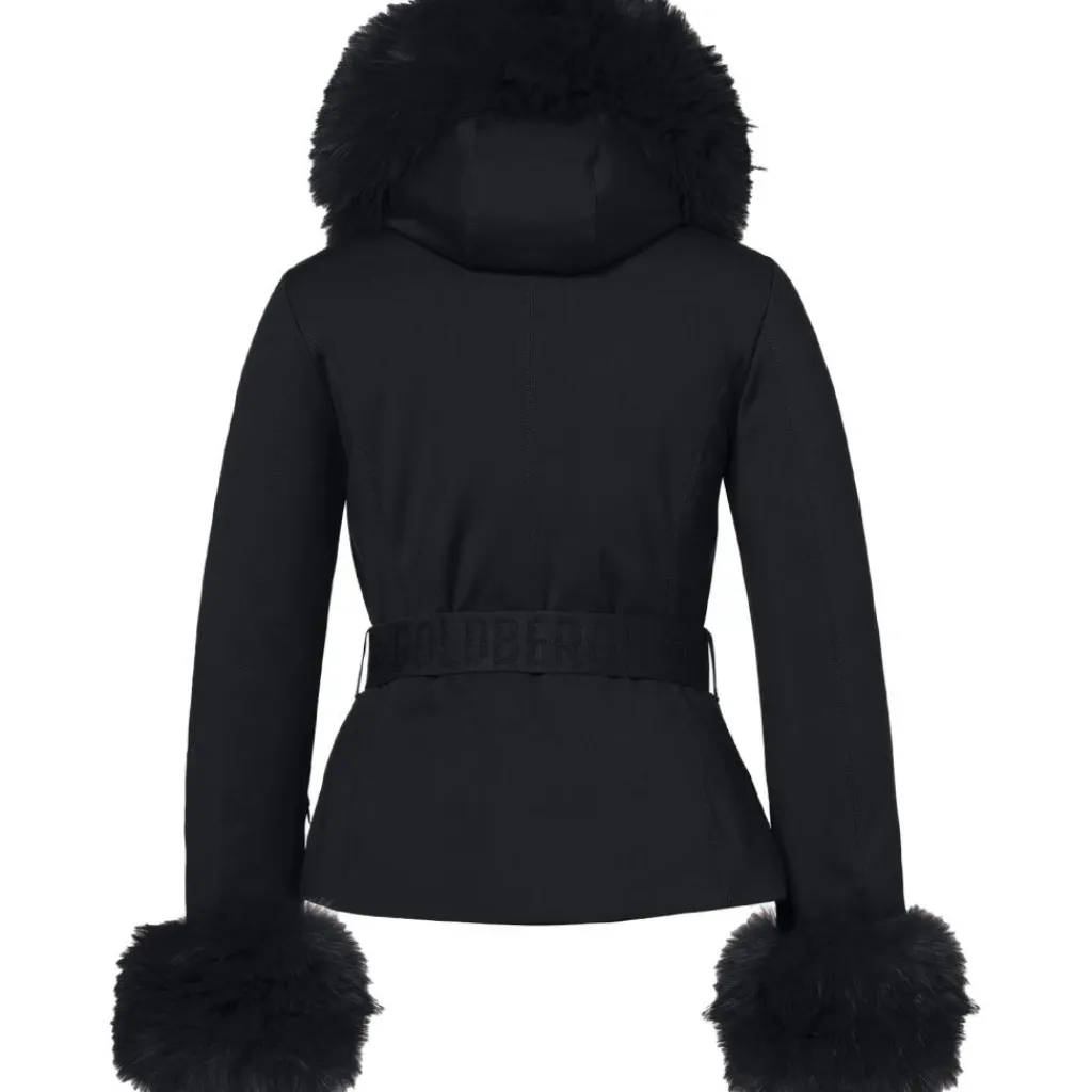 Goldbergh GISELLE FAUX softshell winterjas dames black< Ski Jassen|Wintersport