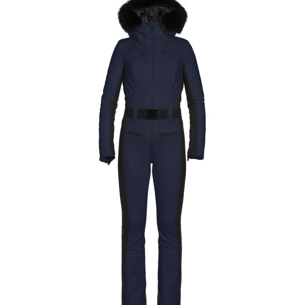 Goldbergh PARRY FAUX BORDER skipak dames french blue< Skipakken|Wintersport