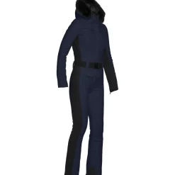 Goldbergh PARRY FAUX BORDER skipak dames french blue< Skipakken|Wintersport