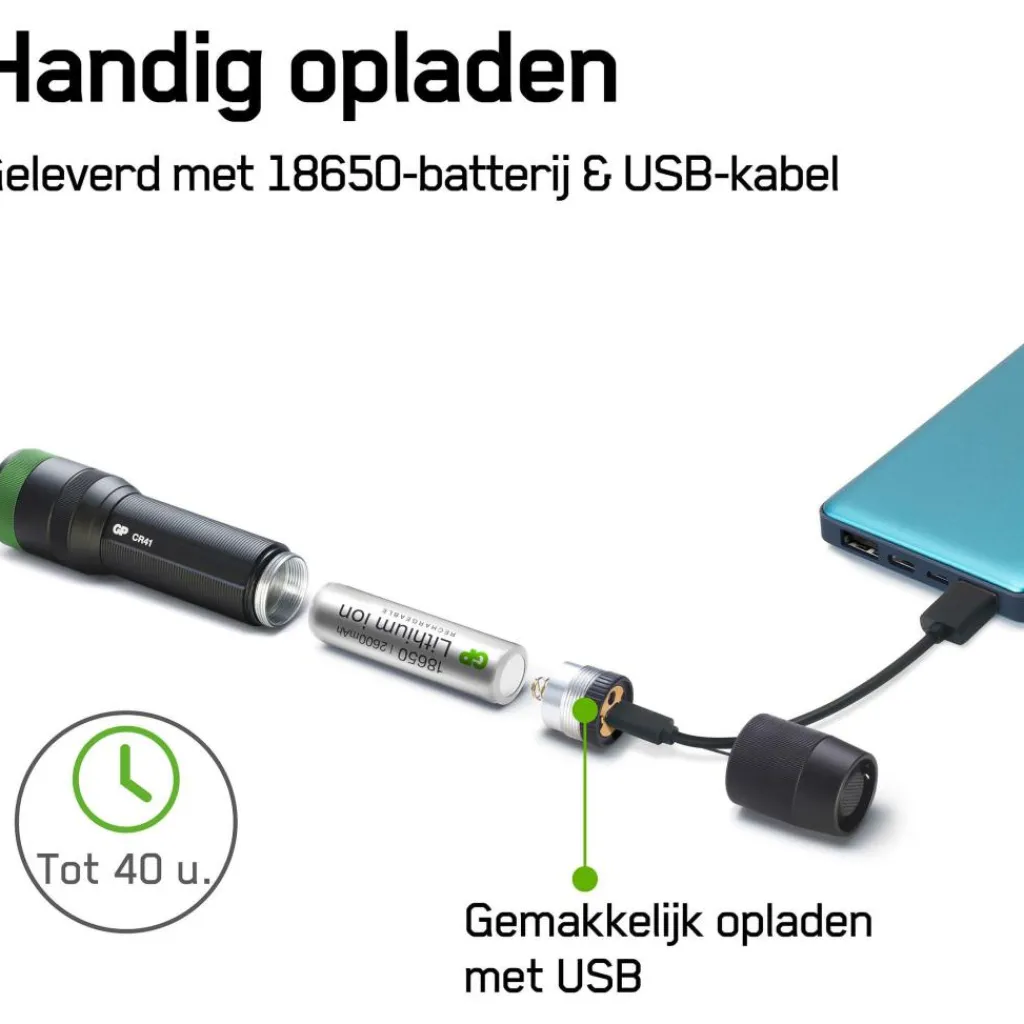 Verlichting|Zaklampen-GP Batteries CR41 650L zaklamp