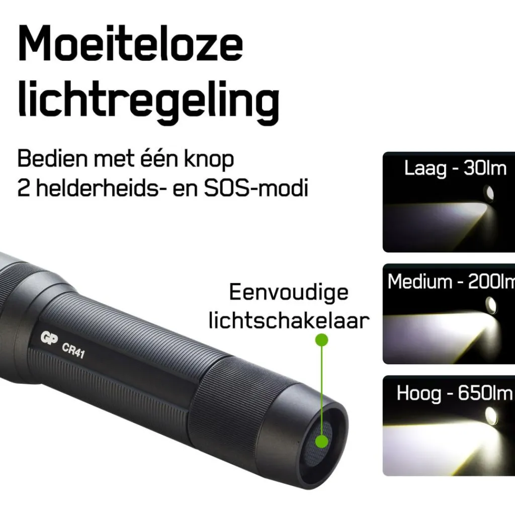Verlichting|Zaklampen-GP Batteries CR41 650L zaklamp