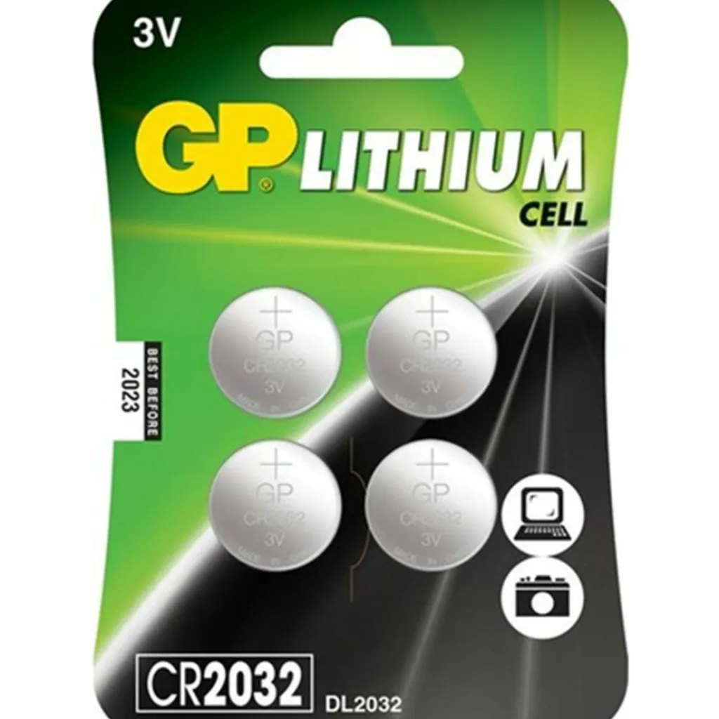 GP Batteries Lithium CR2032 knoopcel batterij 4-pack< Accu's & Batterijen