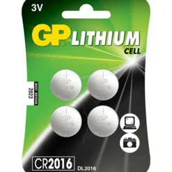 GP Batteries  Lithium CR2016 knoopcel batterij 4-pack< Accu's & Batterijen