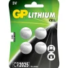 Accu's & Batterijen-GP Batteries  Lithium CR2025 knoopcel batterij 4-pack