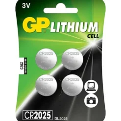 Accu's & Batterijen-GP Batteries  Lithium CR2025 knoopcel batterij 4-pack