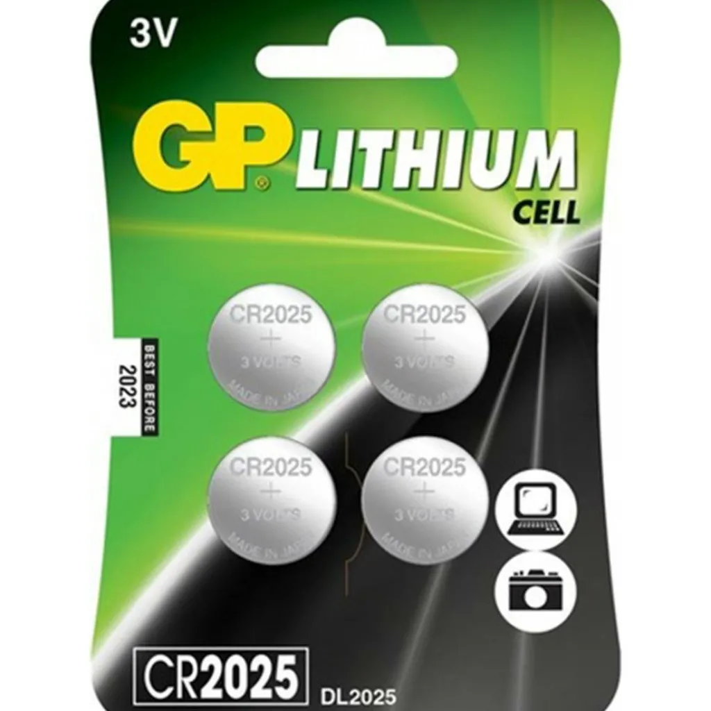 Accu's & Batterijen-GP Batteries Lithium CR2025 knoopcel batterij 4-pack