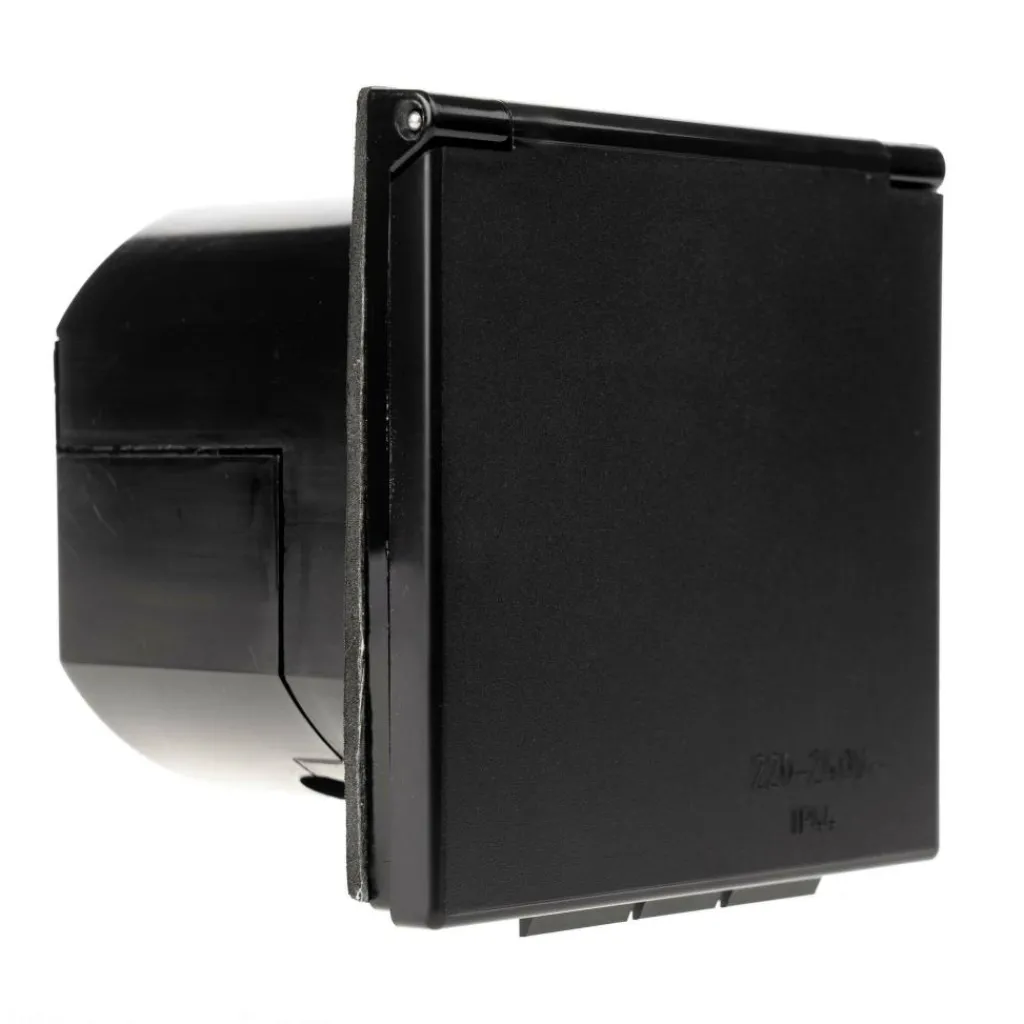 Haba CEE invoerdoos vierkant zwart< Camping Elektra