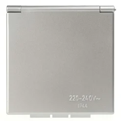 Camping Elektra-Haba CEE invoerdoos vierkant zilvergrijs