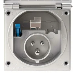 Camping Elektra-Haba CEE invoerdoos vierkant zilvergrijs