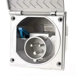 Camping Elektra-Haba CEE invoerdoos vierkant zilvergrijs