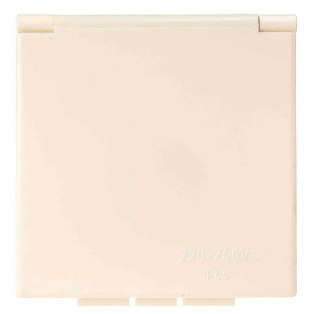 Camping Elektra-Haba CEE invoerdoos vierkant beige