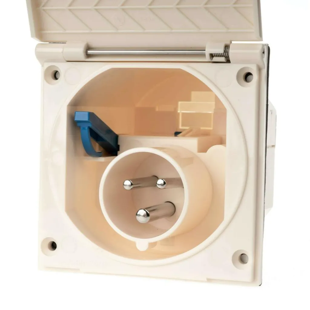 Camping Elektra-Haba CEE invoerdoos vierkant beige