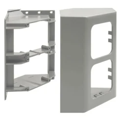 Haba C-line afdekraam hoekmodel 2-voudig lichtgrijs< Schakelmateriaal